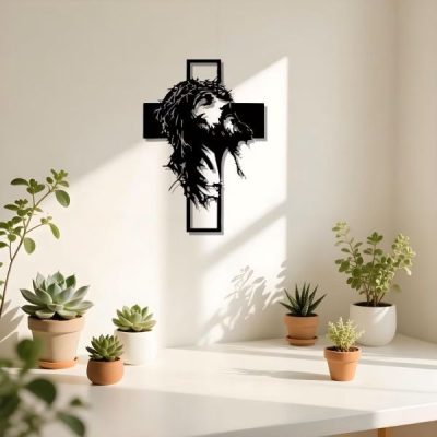 Moderan metalni zidni križ | JESUMET